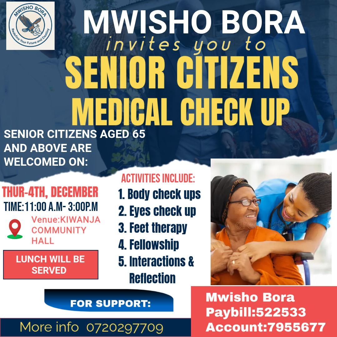 Senior Citizens Medical Check Up poster